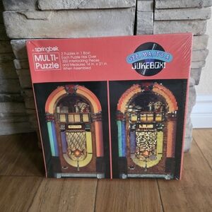 Multi-Puzzle Jukebox Set in Red